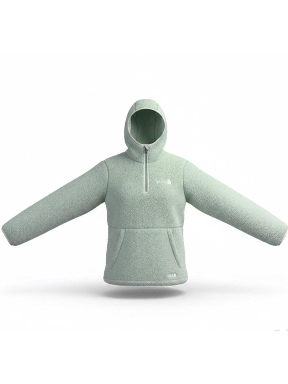 Spyder Womens Mint Green Fleece Pullover Hoodie Cozy Kangaroo Pocket Size M